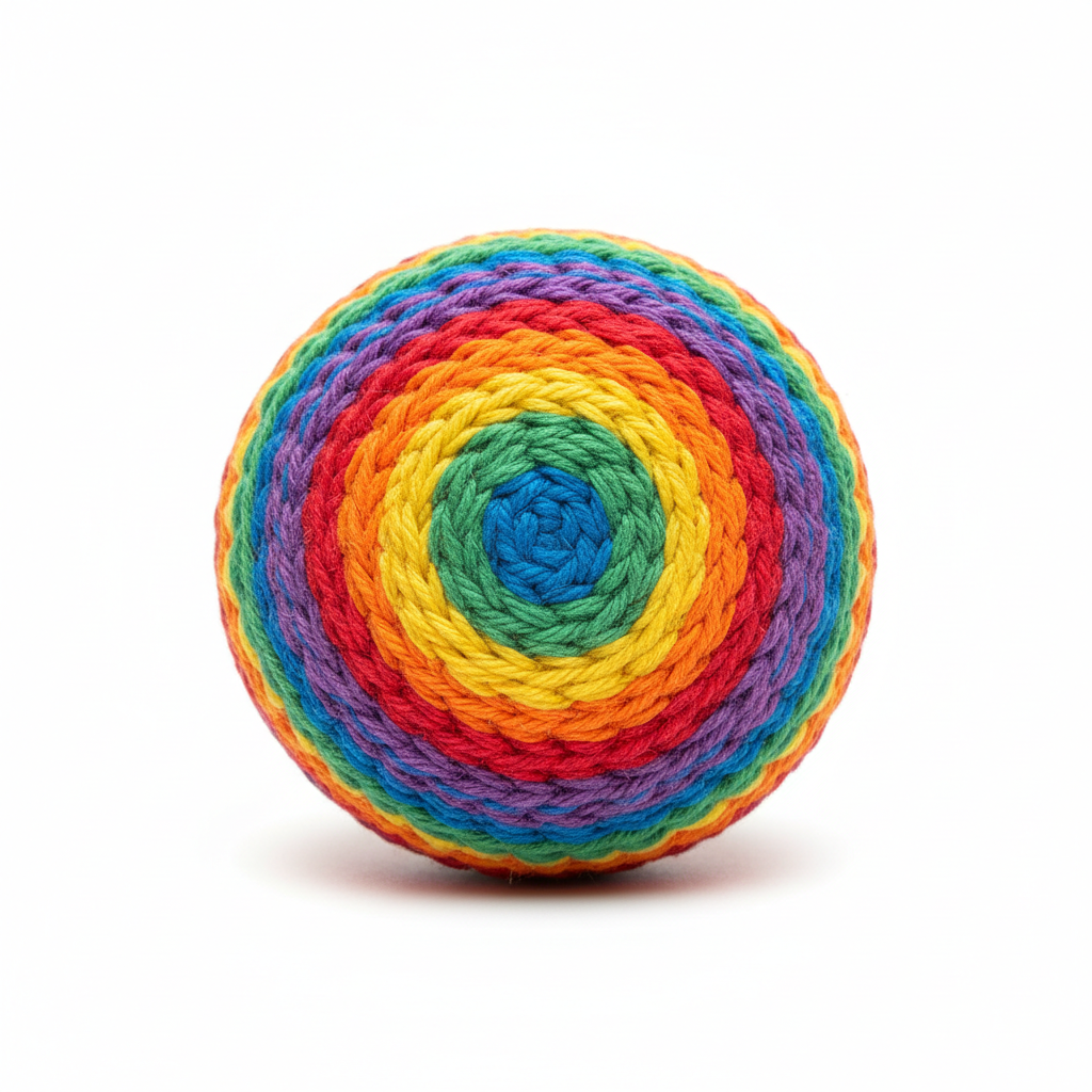 Colorful woven hacky sack